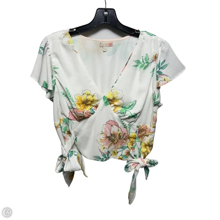 Garden Party Top Short Sleeve By Gianni Bini In Floral Print, Size: XL