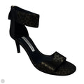 Glitter Stiletto Sandals Designer By Diane Von Furstenberg In Black & Gold, Size: 6.5