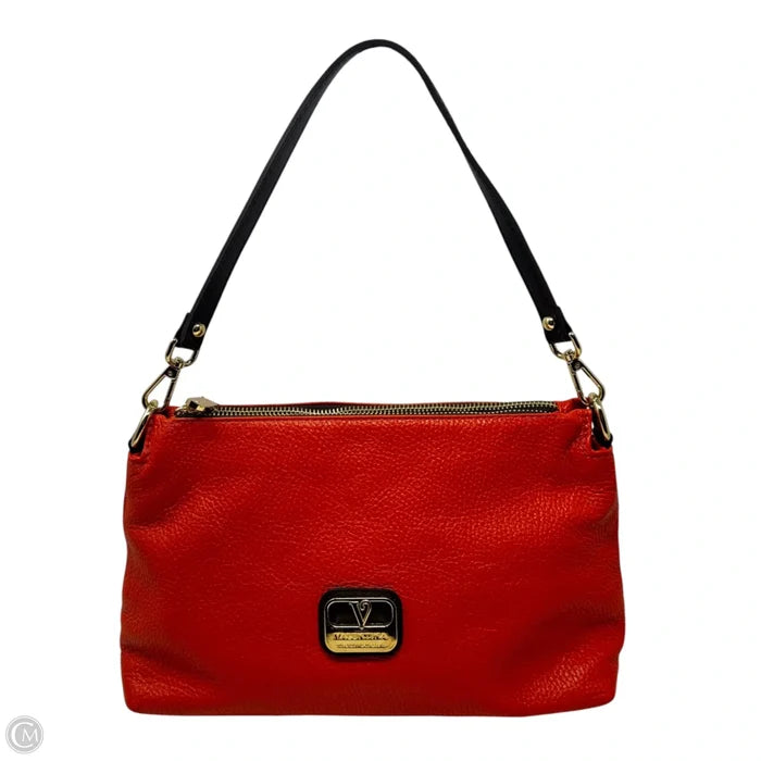 Handbag Leather By Valentina, Size: Small