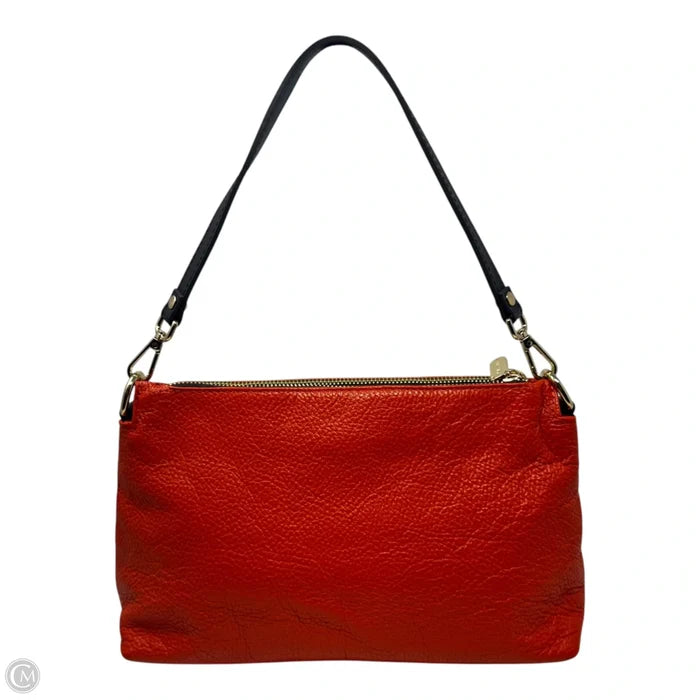 Handbag Leather By Valentina, Size: Small