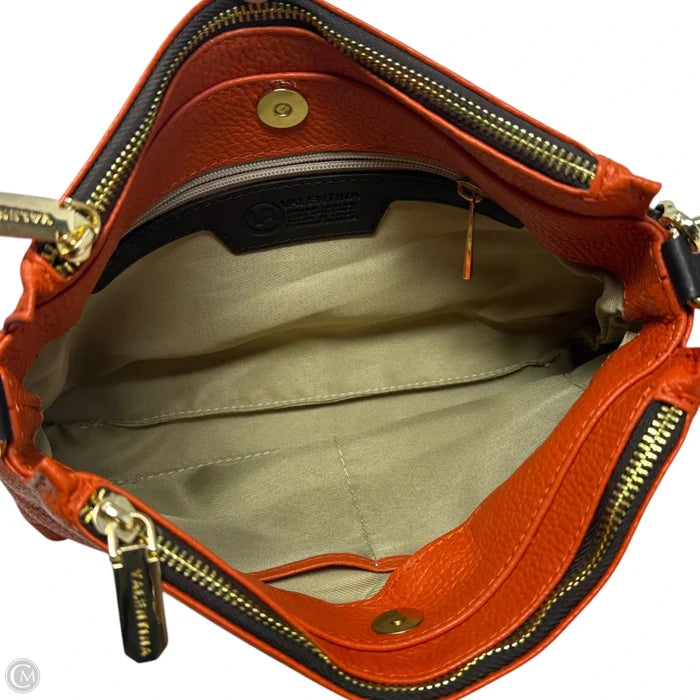 Handbag Leather By Valentina, Size: Small