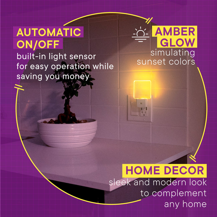 HarthYourHome Sleep Mode Nite Lite 2. No Blue Light. Automatic Dusk-to-Dawn Sensor.