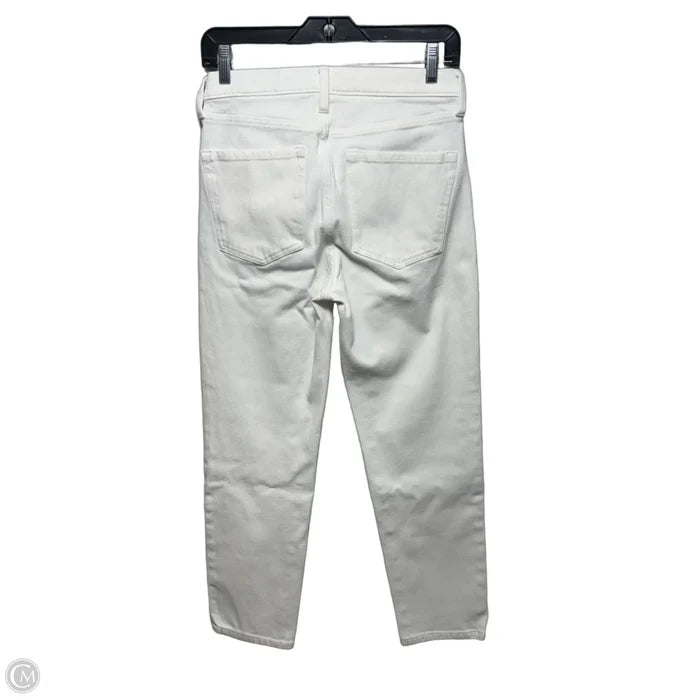 High Rise Skinny Jeans  By Banana Republic In White Denim, Size: 6/28
