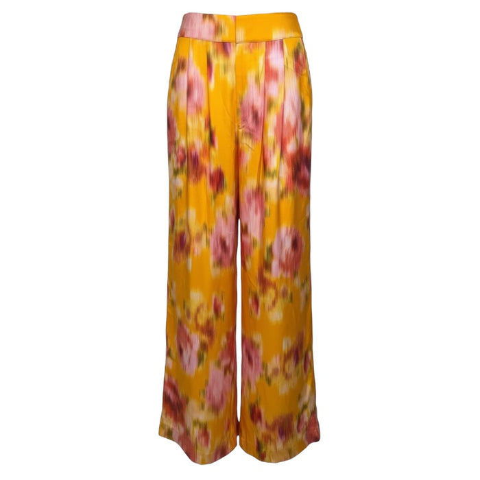 Hitako High Waisted Wide Leg Trousers By Ted Baker In Orange Multi-colored, Size: 0