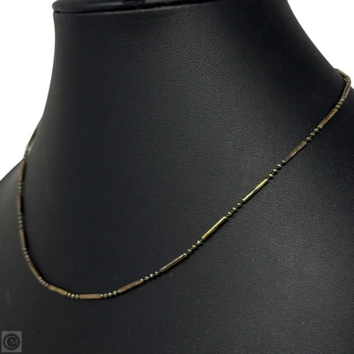 Italian Sterling Silver Bar & Bead Necklace