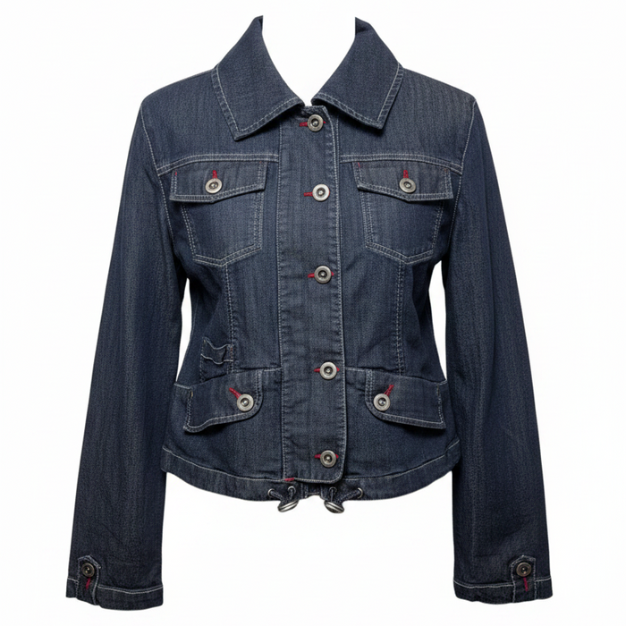 Jacket Denim By Chicos In Blue Denim, Size: M