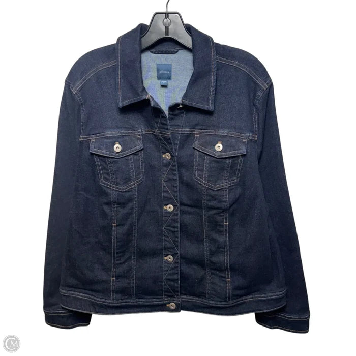 Jacket Denim By J. Jill In Blue Denim, Size: XL