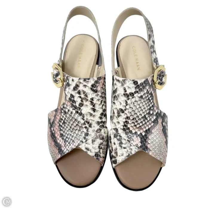 Jamila Block Heel Sandals By Cole-haan In Snakeskin Print, Size: 7