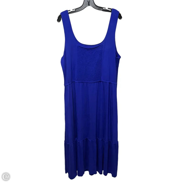 Jersey Dress Casual Midi By J by Jason Wu In Blue, Size: 1X
