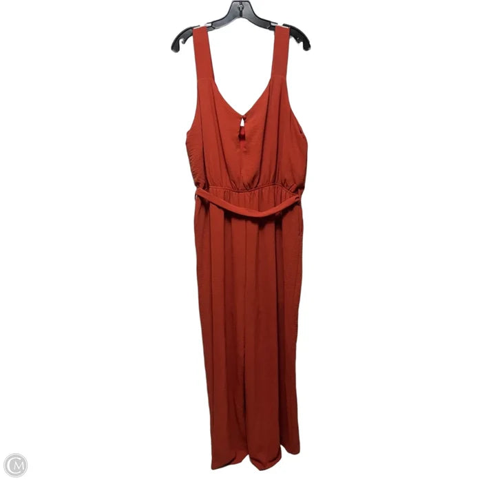 Jumpsuit By Gilli In Orange, Size: 2x