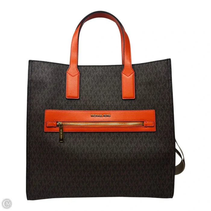 Kenly Tote Handbag Leather By Michael By Michael Kors, Size: Large