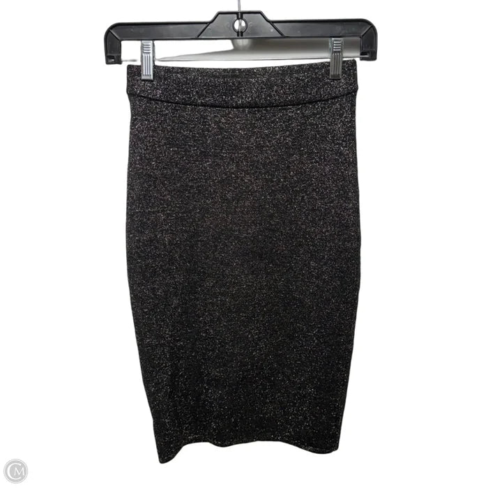 Knit Skirt Designer By Diane Von Furstenberg In Black & Gold, Size: S
