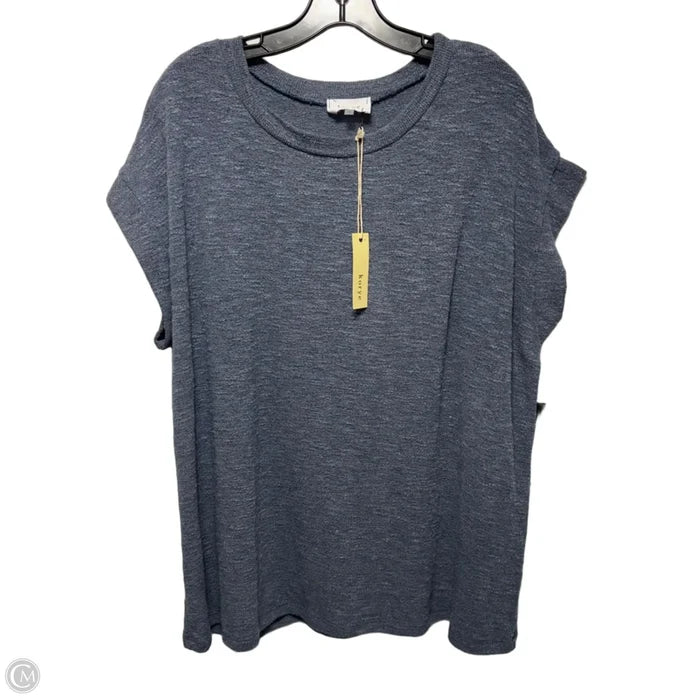 Knit Top Sleeveless By Korye In Blue, Size: 2x