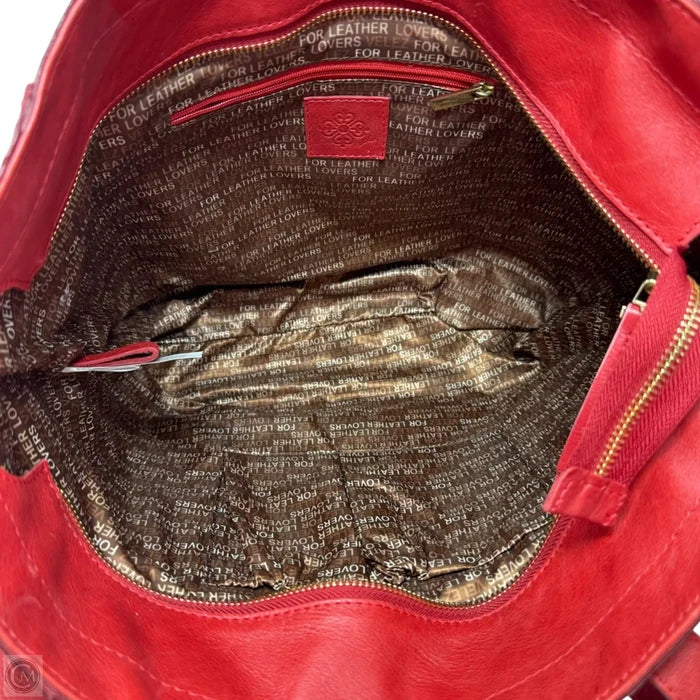 Leather Tote By Veley, Size: Large