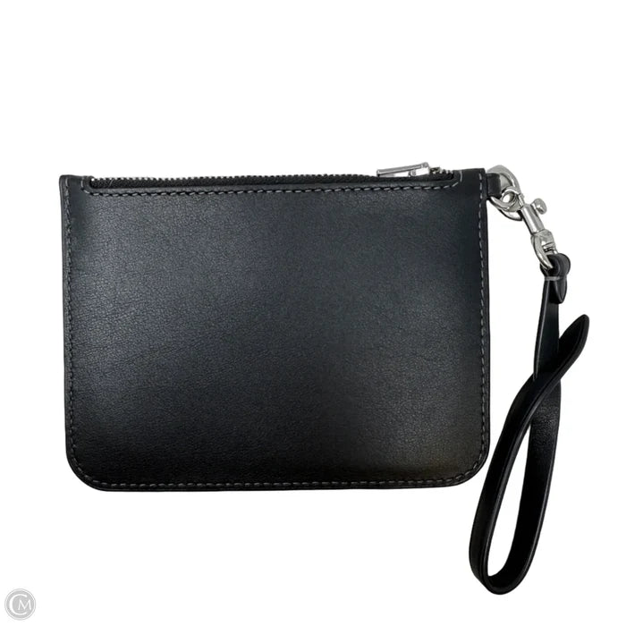Leather Wristlet Pouch Designer By Coach, Size: Small