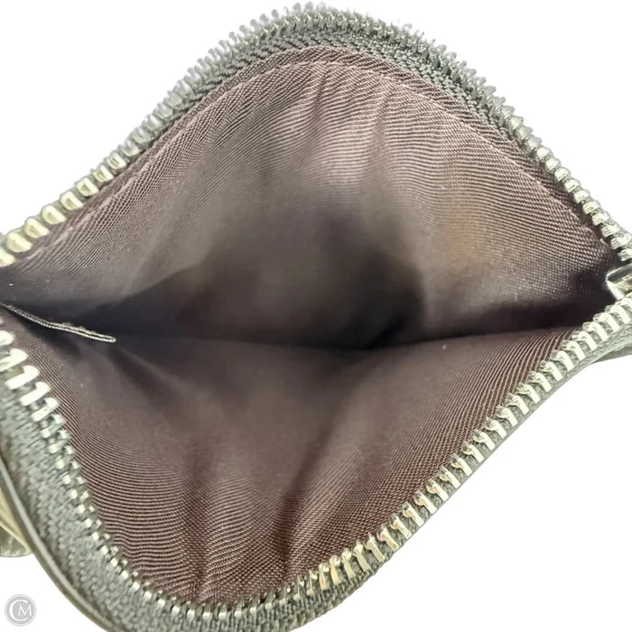 Leather Wristlet Pouch Designer By Coach, Size: Small