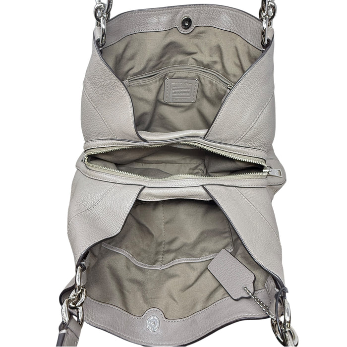Lexy Pebble Leather Shoulder Bag Designer By Coach, Size: Large