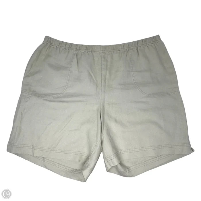 Linen Shorts By J. Jill In Green, Size: 2x