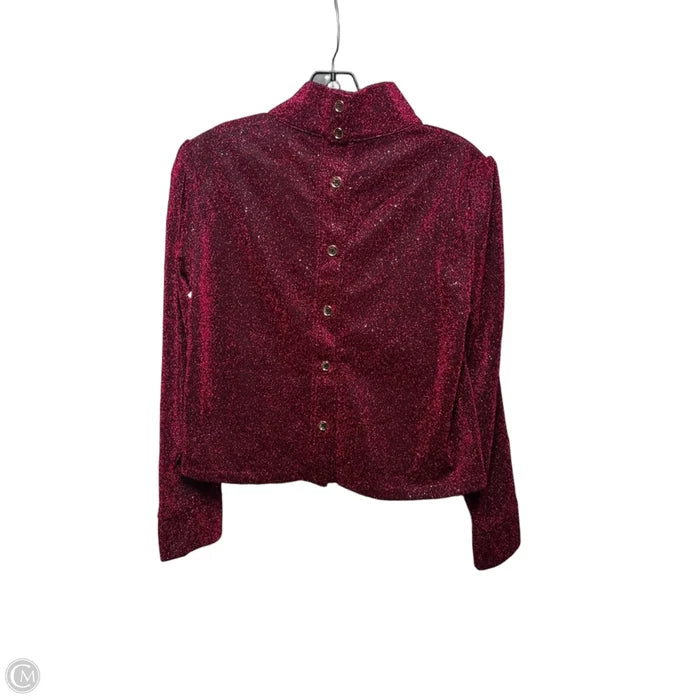 Long Sleeve Mod Top By Buru In Red, Size: Xs