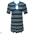 Lucas Metallic Knit Dress Casual Short By Ramy Brook In Chevron Pattern, Size: M