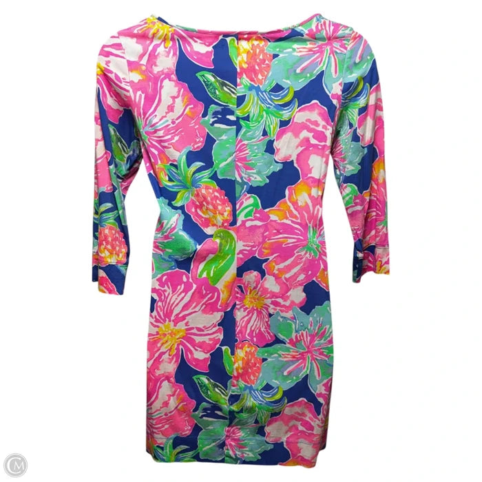 Marlowe Dress Designer By Lilly Pulitzer In Beckon Blue Jungle Utopia, Size: L