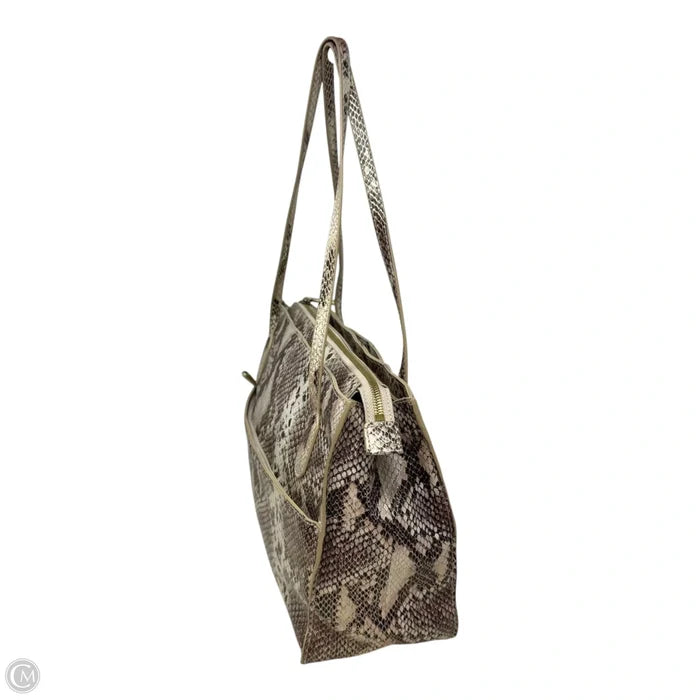 Metallic Tote Handbag Leather By Hobo Intl, Size: Medium