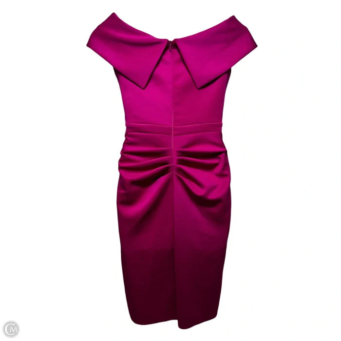 Molly Off Shoulder Dress Designer By Xscape In Pink, Size: 12