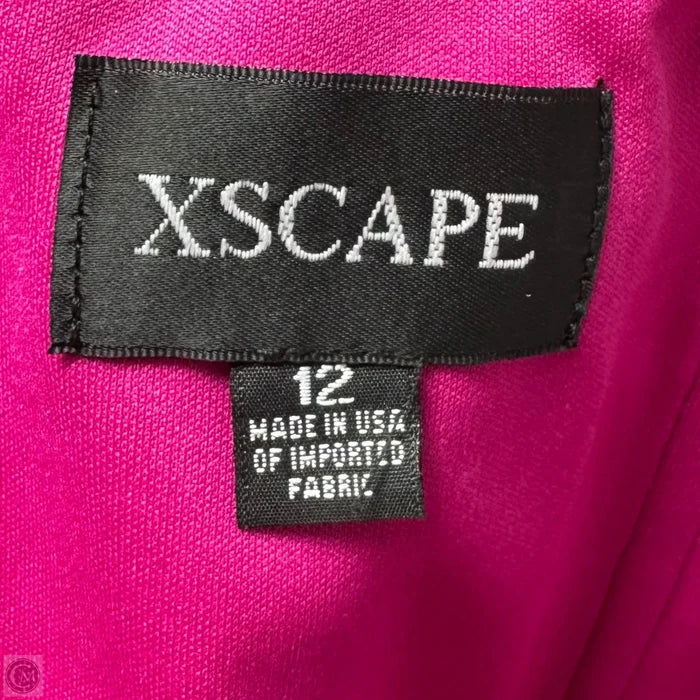 Molly Off Shoulder Dress Designer By Xscape In Pink, Size: 12