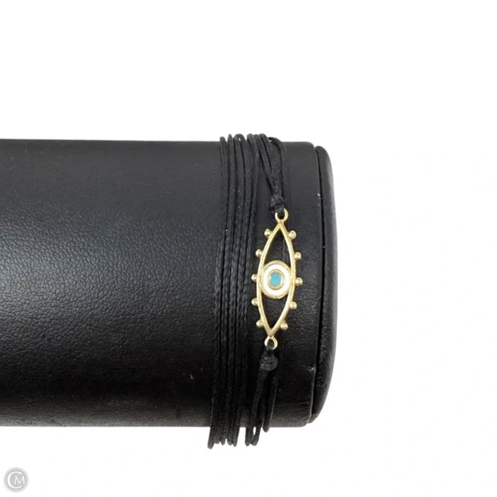 Multistrand Cord Bracelet With Sterling Silver Clasp & Evil Eye Charm