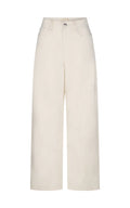 OLIVE MID SLOUCHY WIDE JEAN - BONE