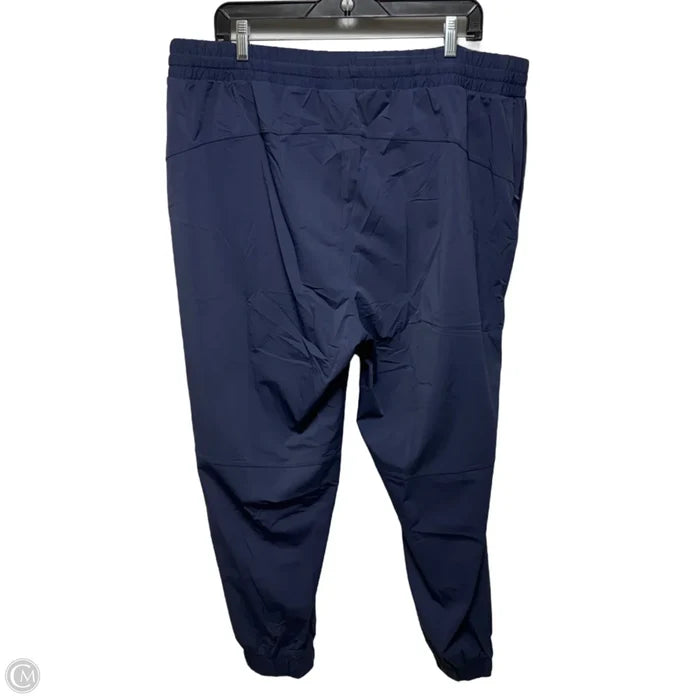 One Jogger Athletic Pants By Fabletics In Deep Navy, Size: XXL/1X