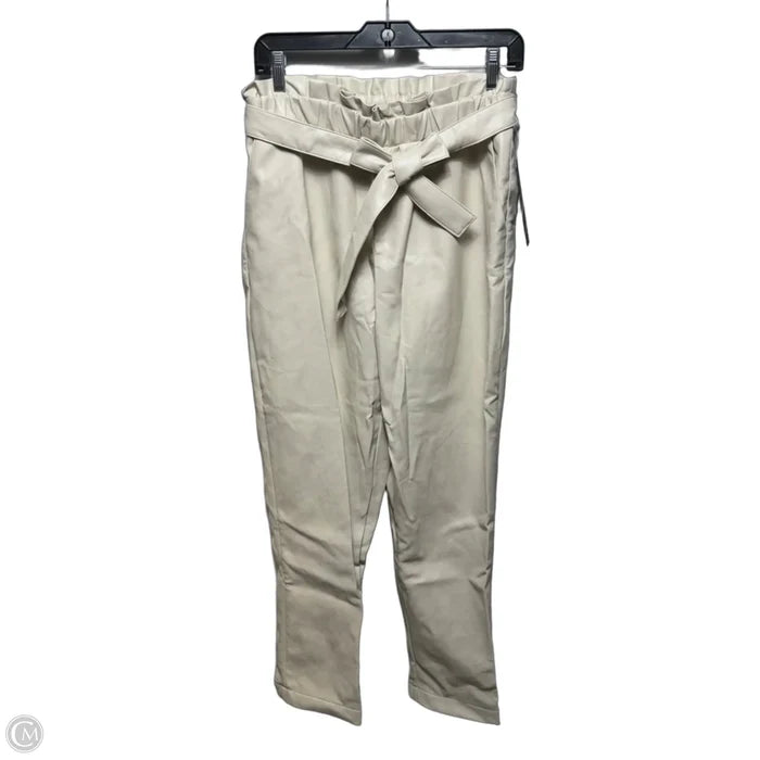 Paper Bag Waist Faux Leather Pants Other By Bagatelle In Cream, Size: S