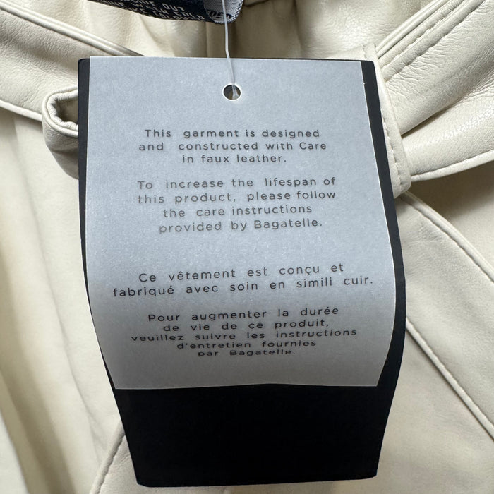 Paper Bag Waist Faux Leather Pants Other By Bagatelle In Cream, Size: S