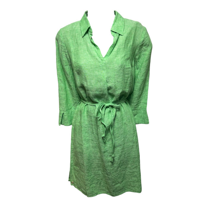 Pilar Linen Tunic Dress Designer By Lilly Pulitzer In Green, Size: XXS