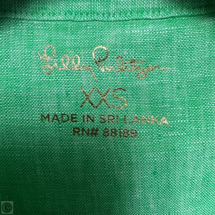 Pilar Linen Tunic Dress Designer By Lilly Pulitzer In Green, Size: XXS