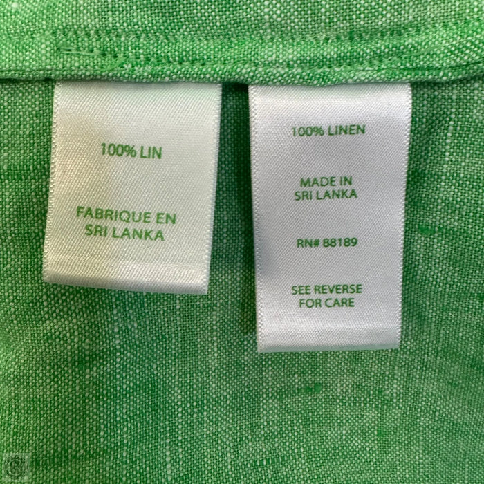 Pilar Linen Tunic Dress Designer By Lilly Pulitzer In Green, Size: XXS