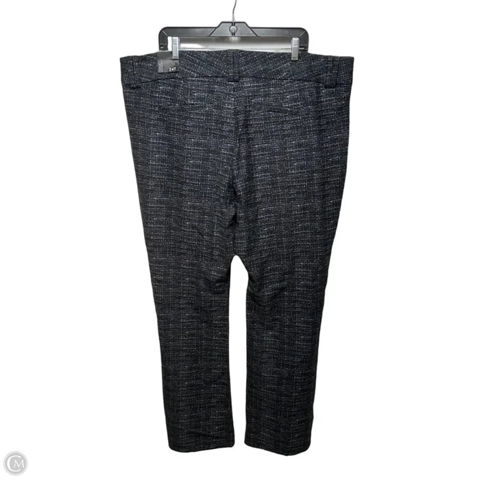 Ponte Trouser By Torrid In Printed Black Tweed, Size: 24