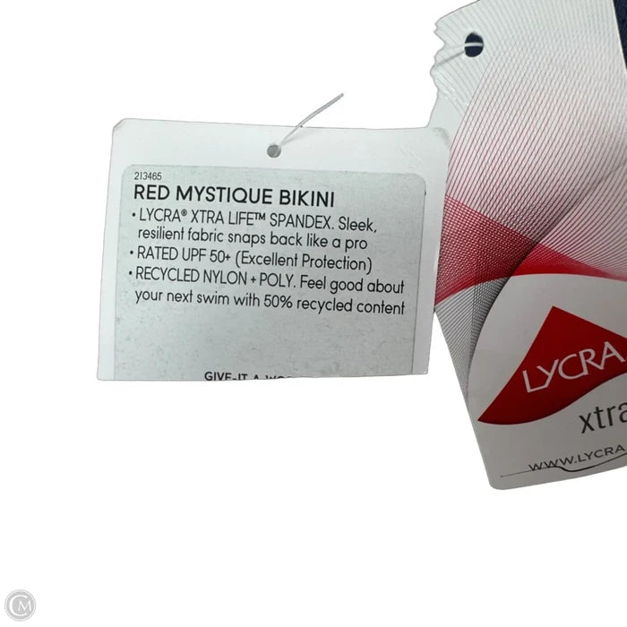 Red Mystique Bikini Top By Athleta In Multi-colored, Size: S