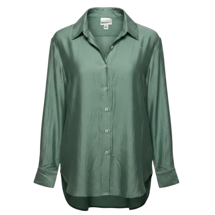 Rhinestone Top Long Sleeve By Bailey 44 X Anthropologie In Green, Size: S