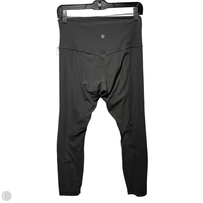 Ribbed Athletic Leggings By Lululemon In Grey, Size: 10