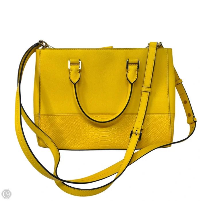 Saffiano & Embossed Leather Kellen Satchel By Michael By Michael Kors, Size: Medium
