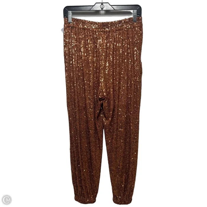 Sequin Pants Joggers By Free People In Copper, Size: S