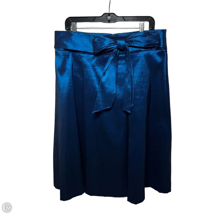 Serafina Tafetta Skirt Midi By Preston And New York In Azure, Size: 16