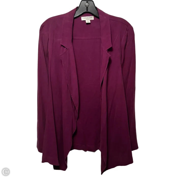 Silk Cardigan By Coldwater Creek In Purple, Size: 12