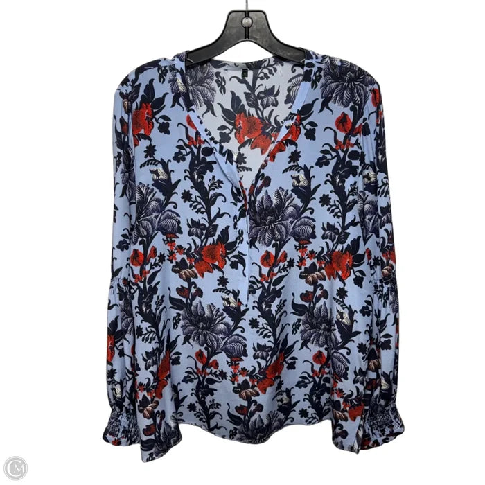 Silk Top Long Sleeve By Kobi Halperin In Floral Print, Size: Xl