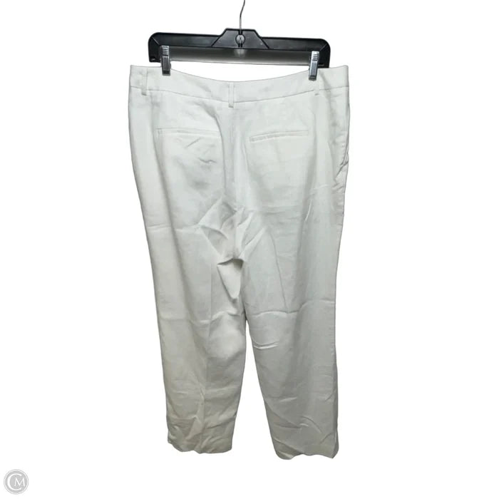 Southampton Straight Leg Pants Linen By Talbots In White, Size: 12