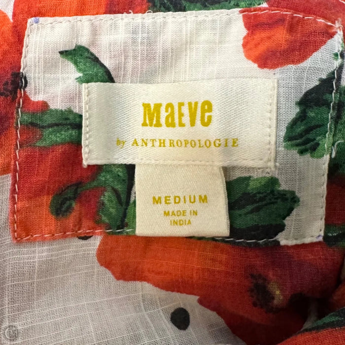 Square-Neck Smocked Babydoll Dress By Maeve X Anthropologie In Floral Print, Size: M