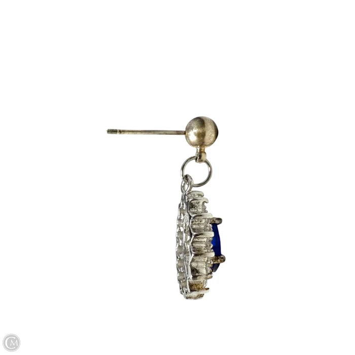 Sterling Silver & Royal Blue Statement Earrings