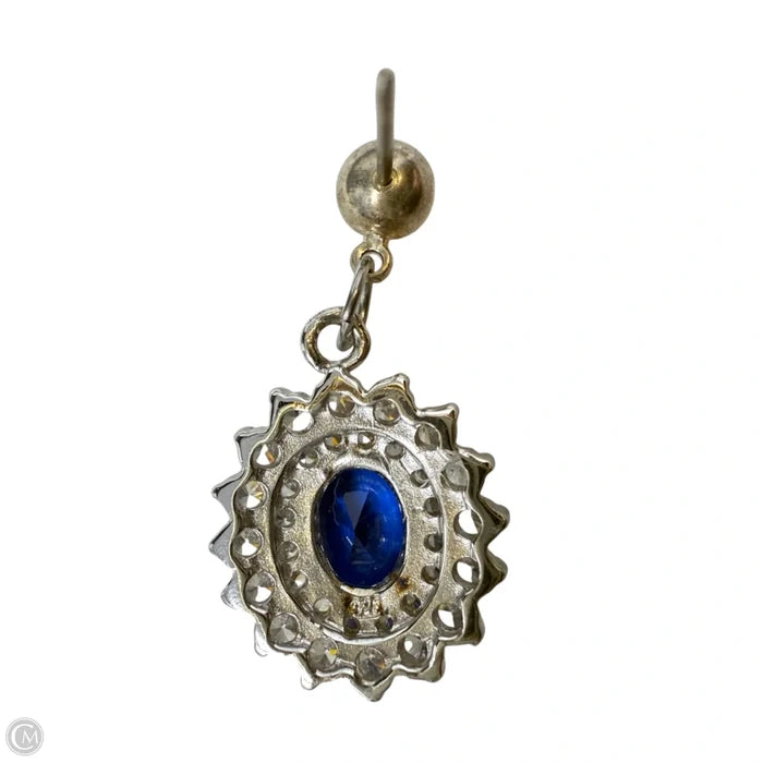 Sterling Silver & Royal Blue Statement Earrings