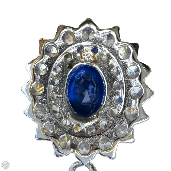 Sterling Silver & Royal Blue Statement Earrings